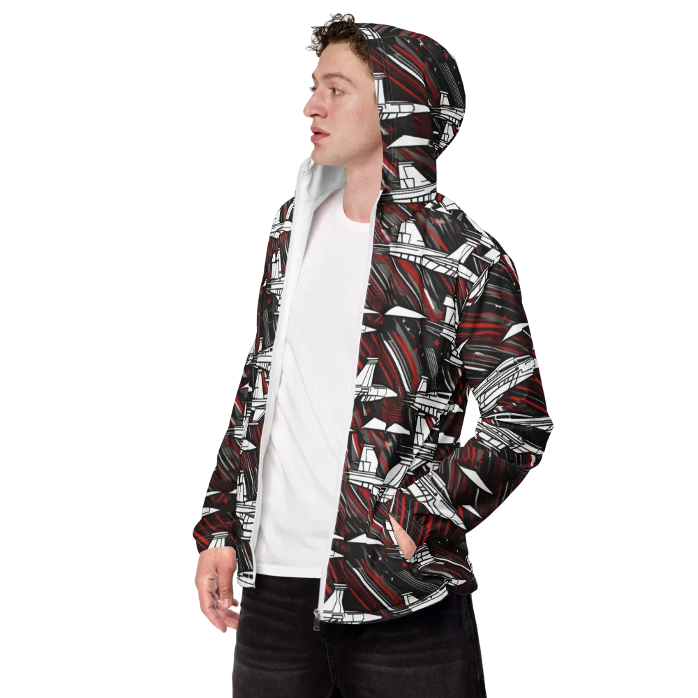 Crimson Airspace on Men's Windbreaker — Left Front