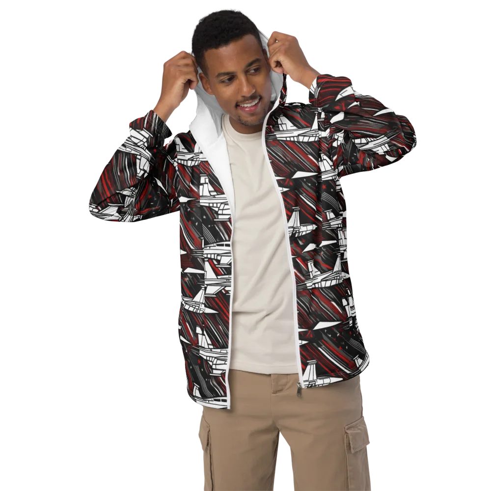 Crimson Airspace on Men's Windbreaker — Front