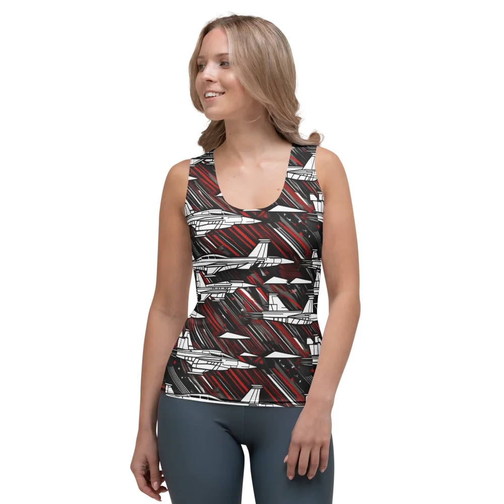 Crimson Airspace on Women's Tank Top — Front