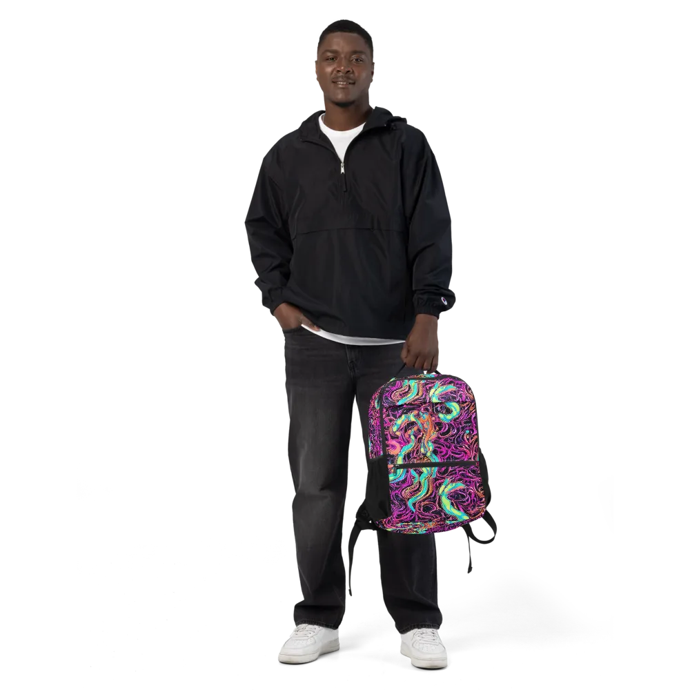 Neon Drizzle on Utility Backpack — Front