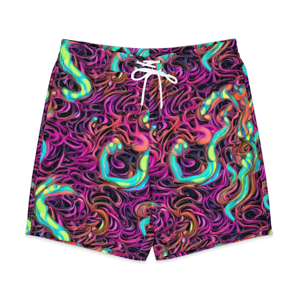 Neon Drizzle on Men's Board Shorts — Front