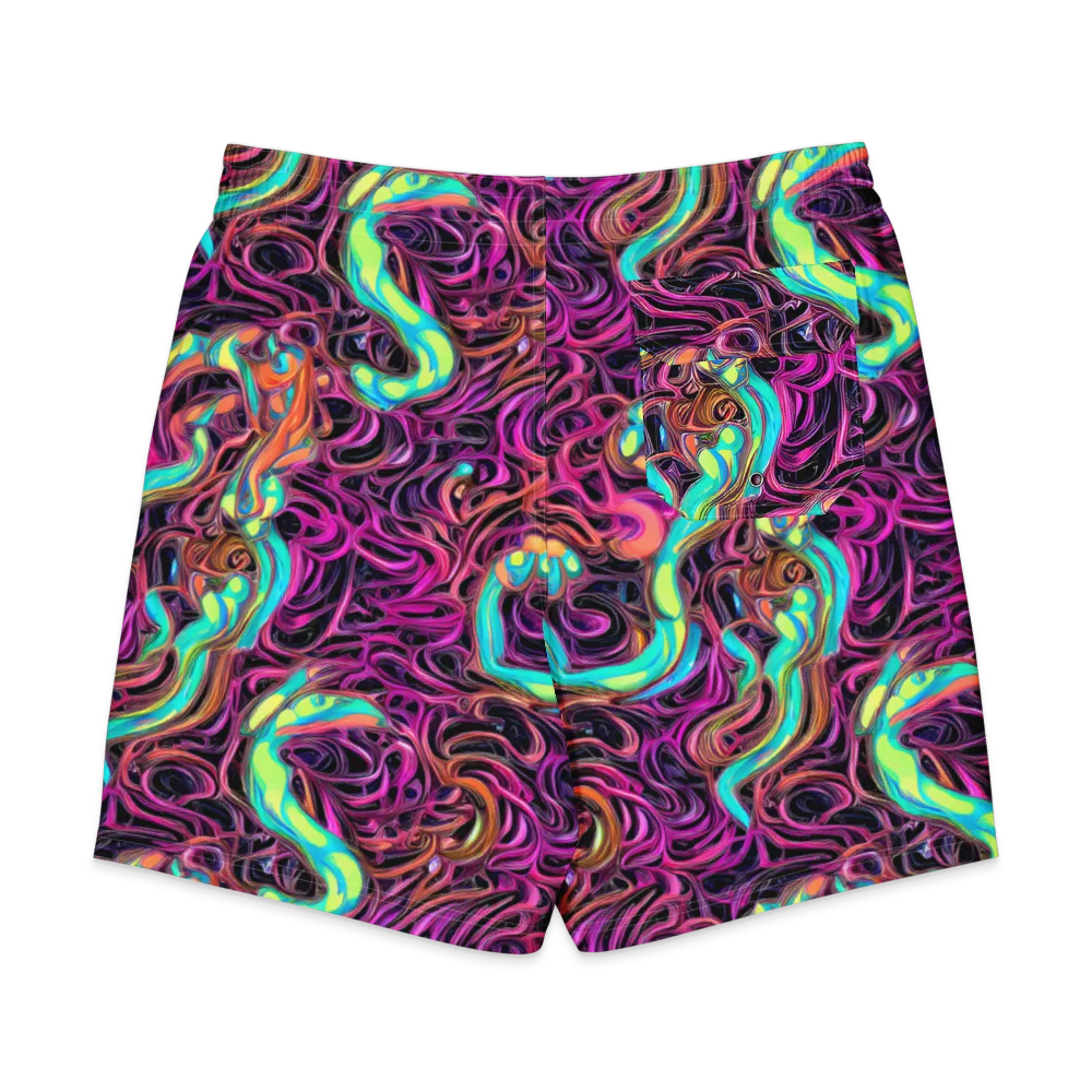 Neon Drizzle on Men's Board Shorts — Back