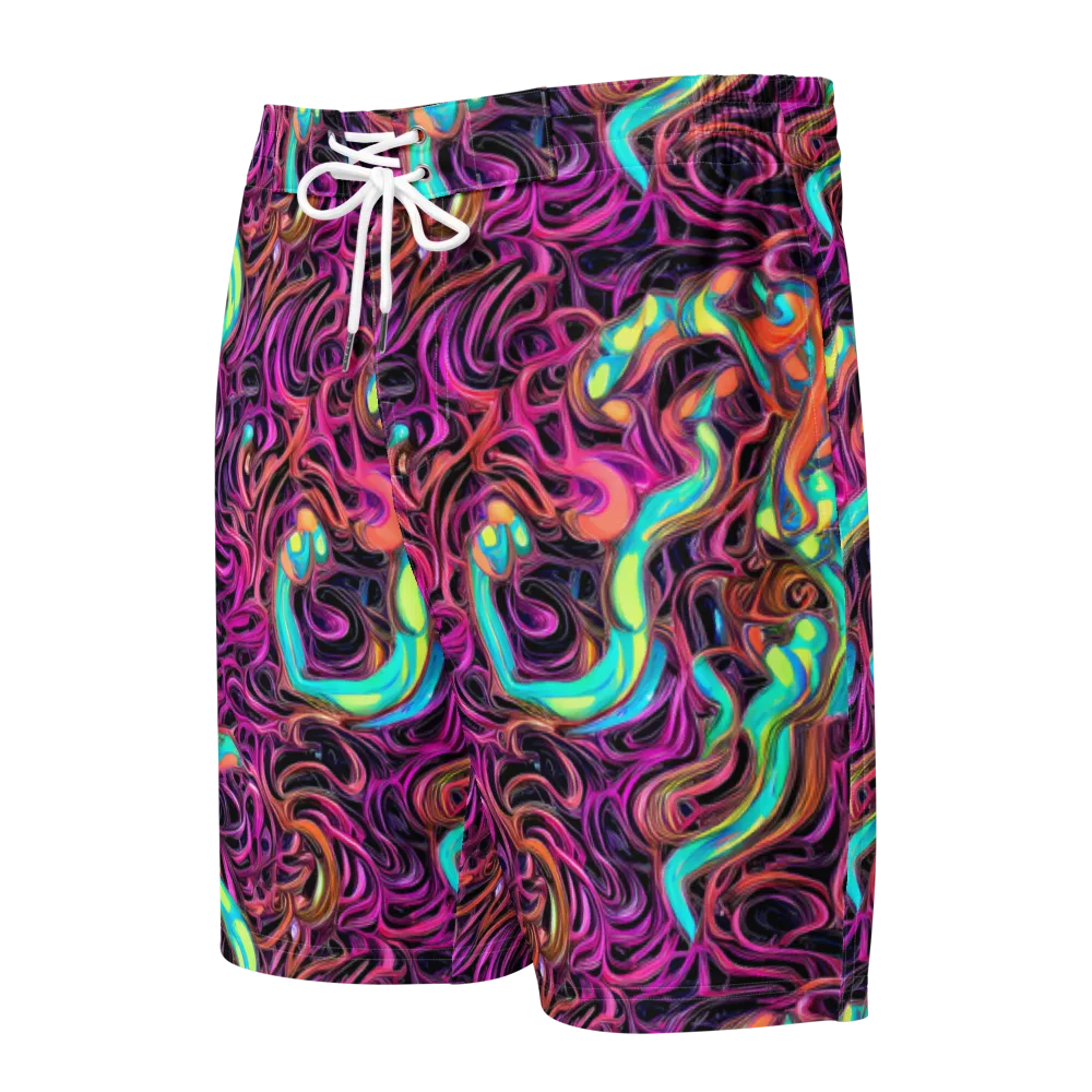 Neon Drizzle on Men's Board Shorts — Front