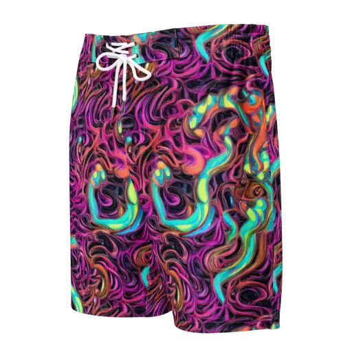 Neon Drizzle on a Men's Board Shorts