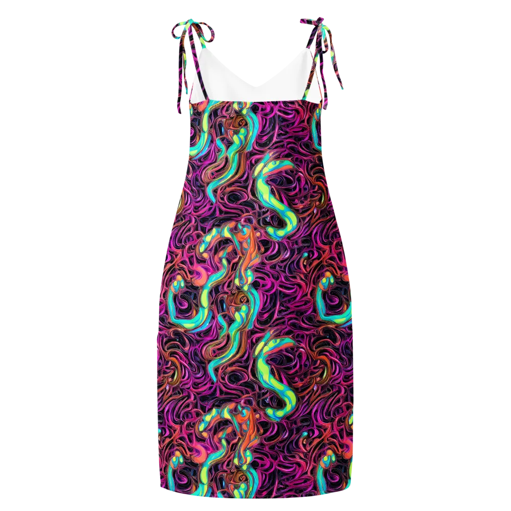 Neon Drizzle on Slip Dress — Back