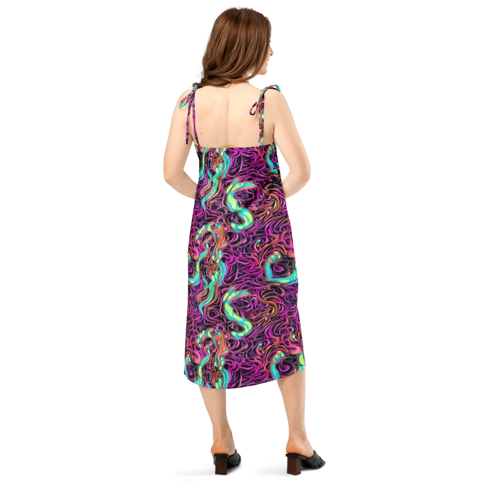 Neon Drizzle on Slip Dress — Back