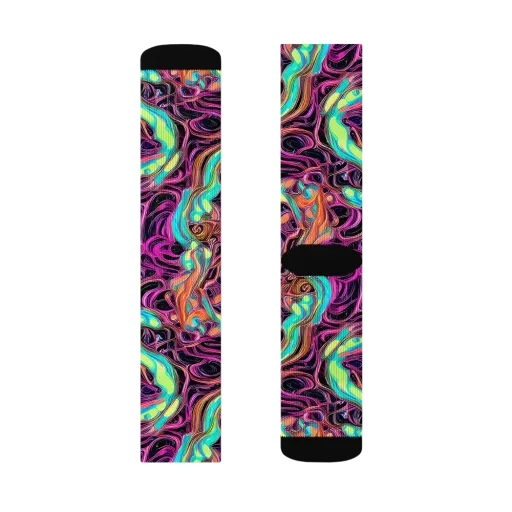 Neon Drizzle on a Socks