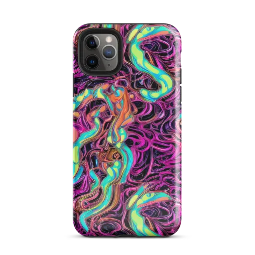 Neon Drizzle on a Tough Case for iPhone®