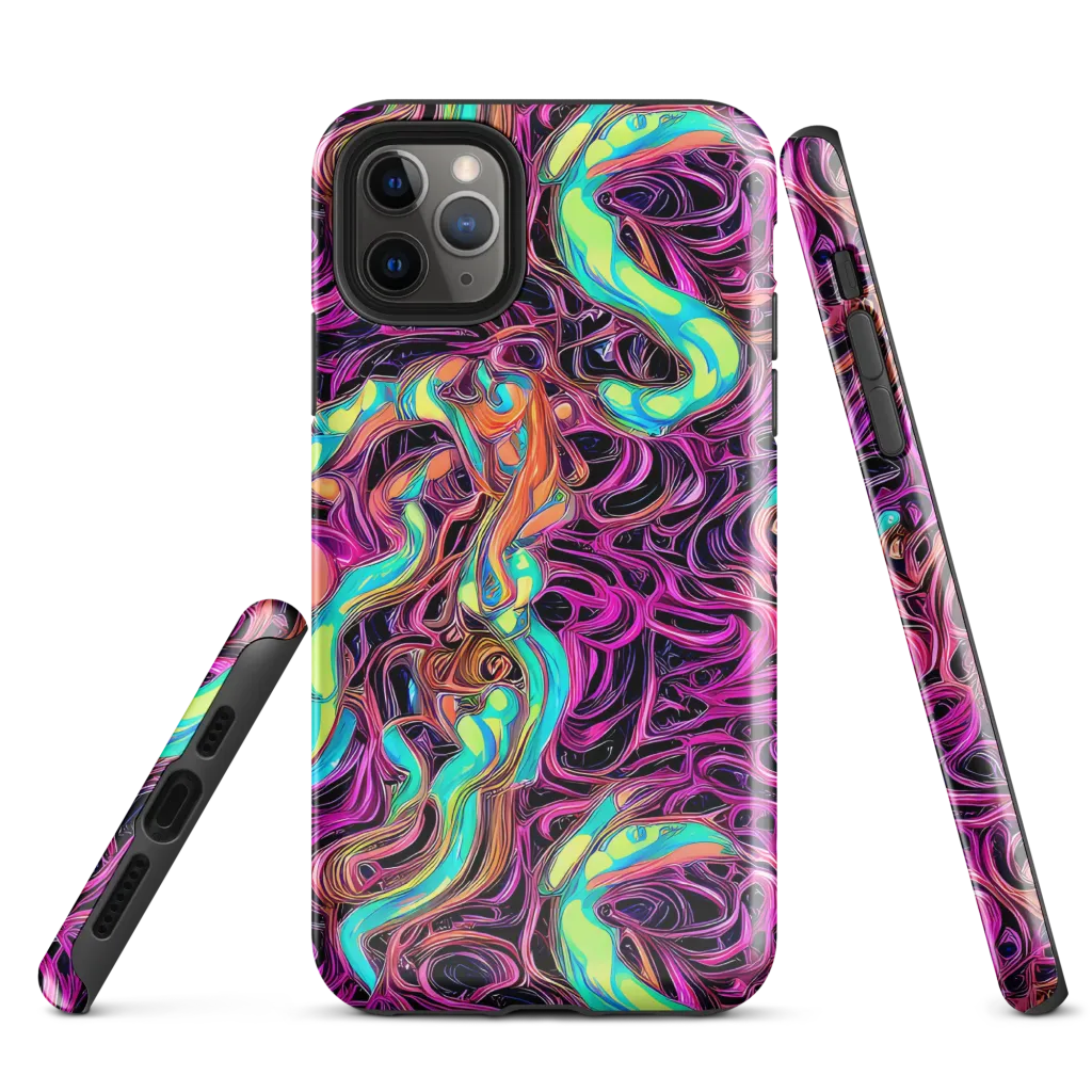 Neon Drizzle on Tough Case for iPhone® — Front