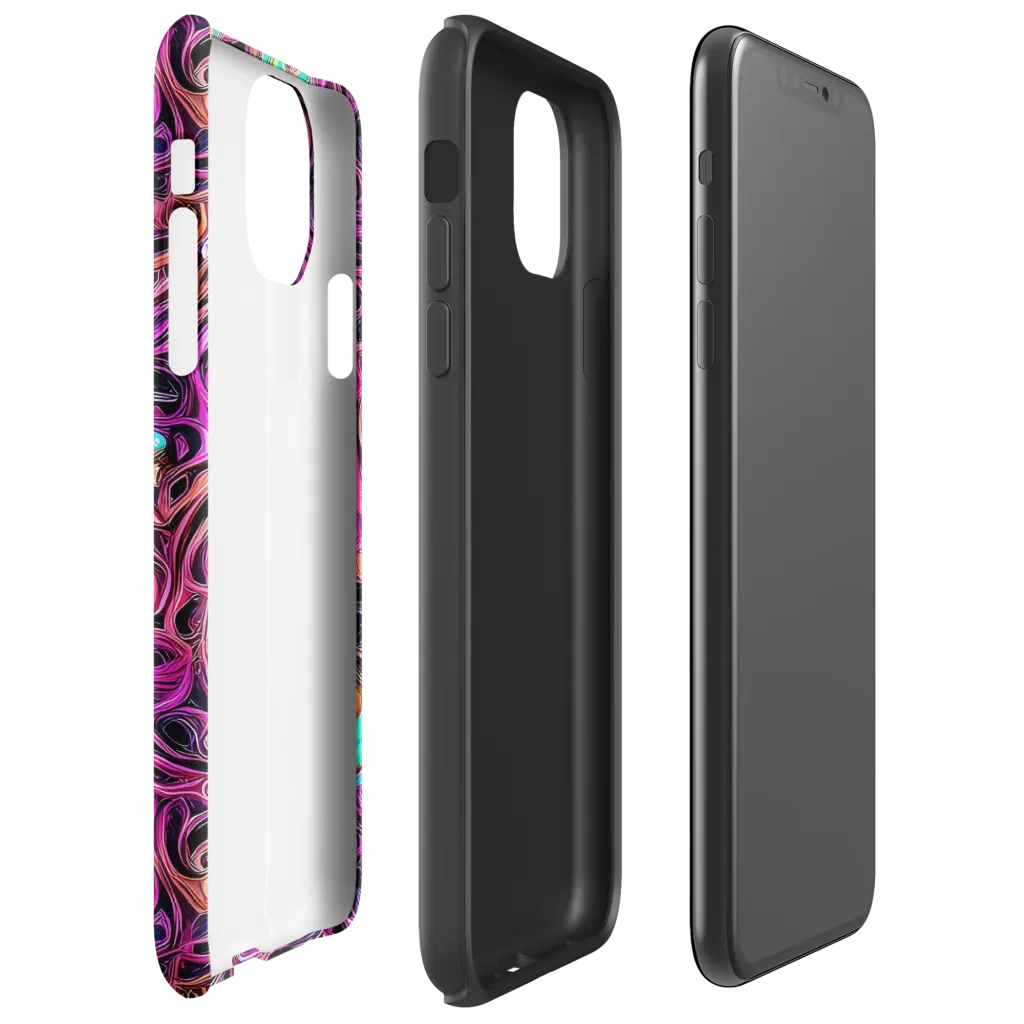 Neon Drizzle on Tough Case for iPhone® — Right