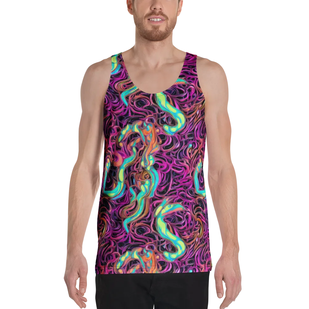 Neon Drizzle on Men's Tank Top — Front