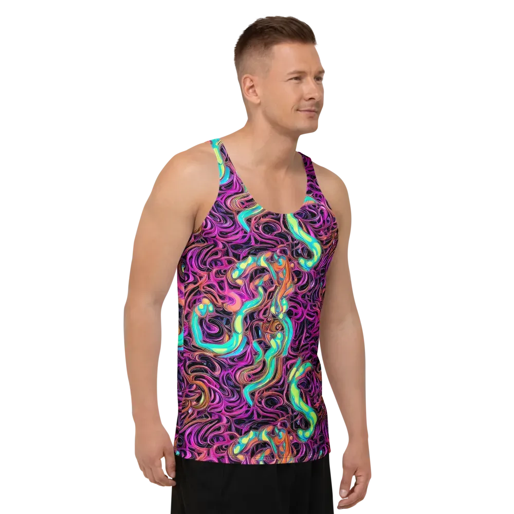 Neon Drizzle on Men's Tank Top — Right Front