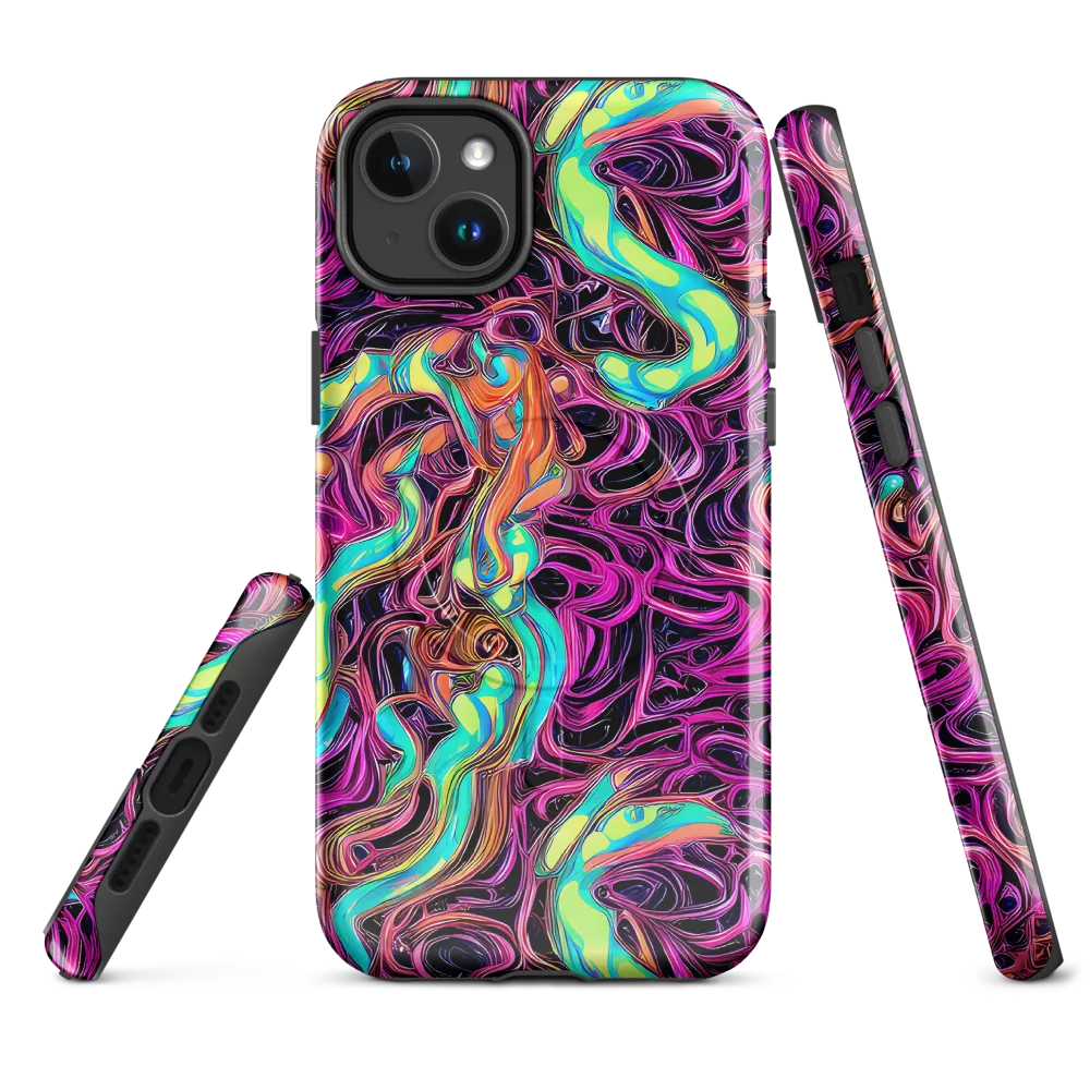 Neon Drizzle on MagSafe Tough Case for iPhone® — Front