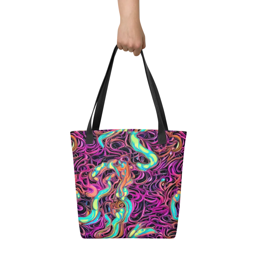 Neon Drizzle on Tote Bag — Front