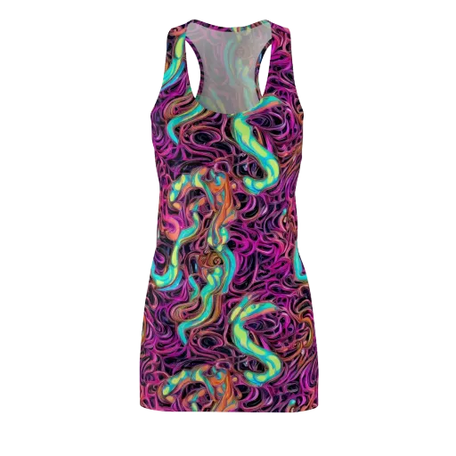 Neon Drizzle on a Racerback Dress