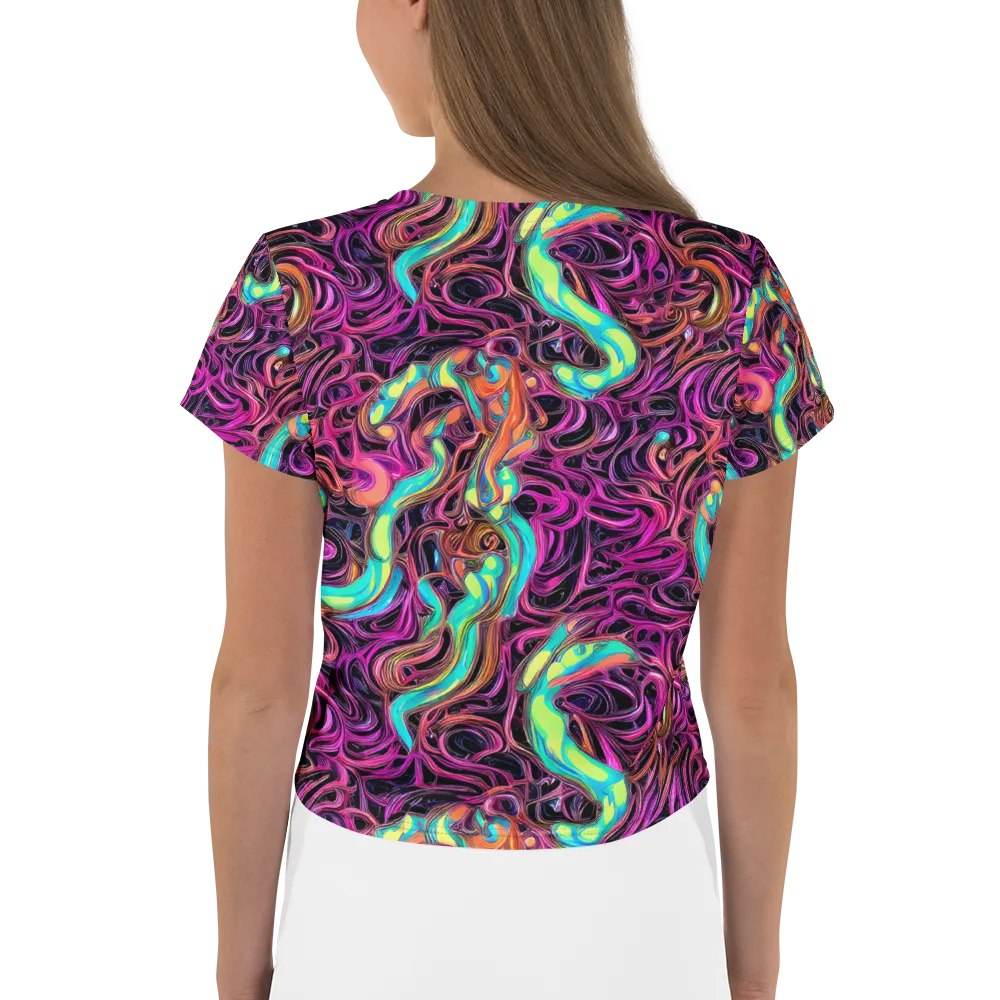 Neon Drizzle on Crop Tee — Back