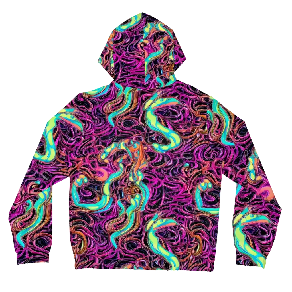 Neon Drizzle on Women's Full-Zip Hoodie — Back