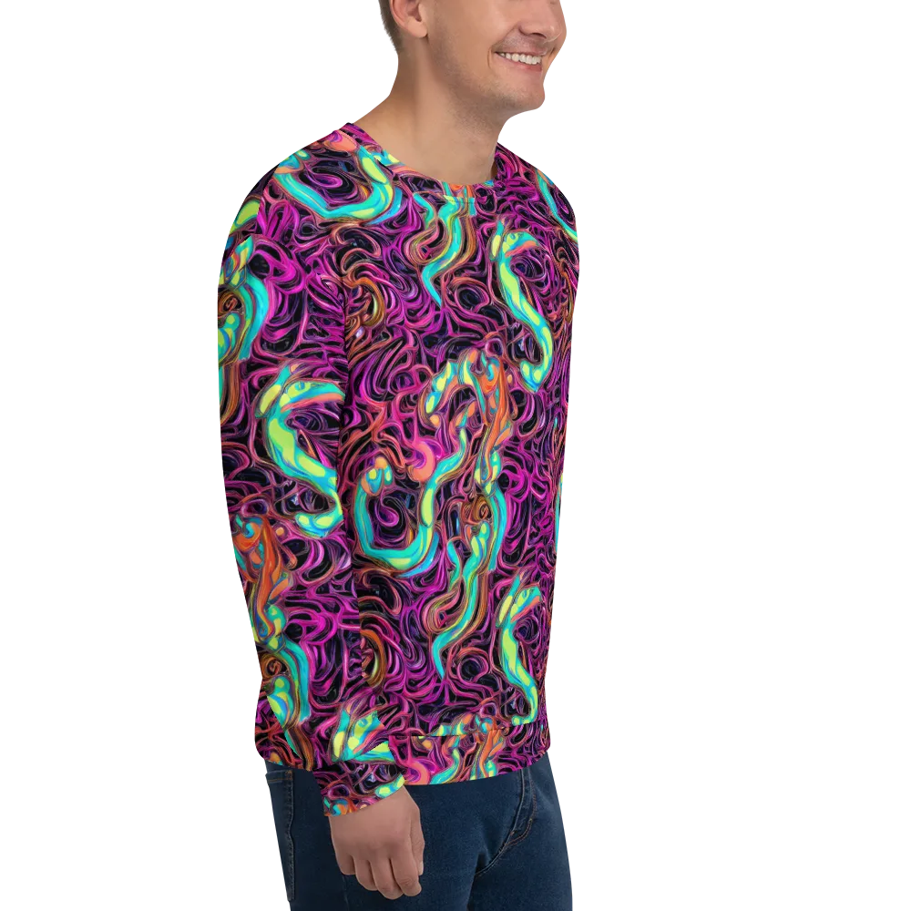 Neon Drizzle on Sweatshirt — Right Front