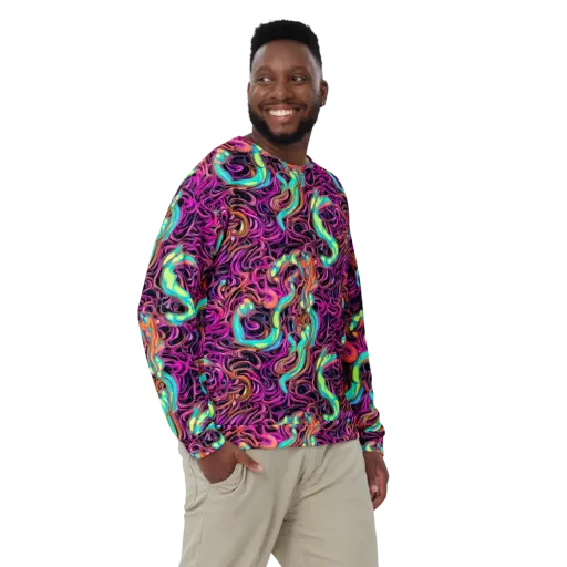 Neon Drizzle on a Sweatshirt
