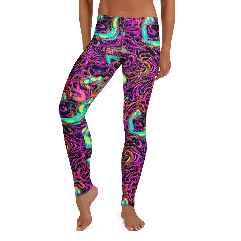 Neon Drizzle on Leggings — Front