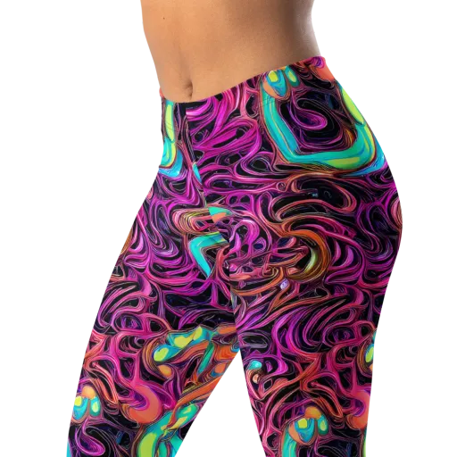 Neon Drizzle on a Leggings