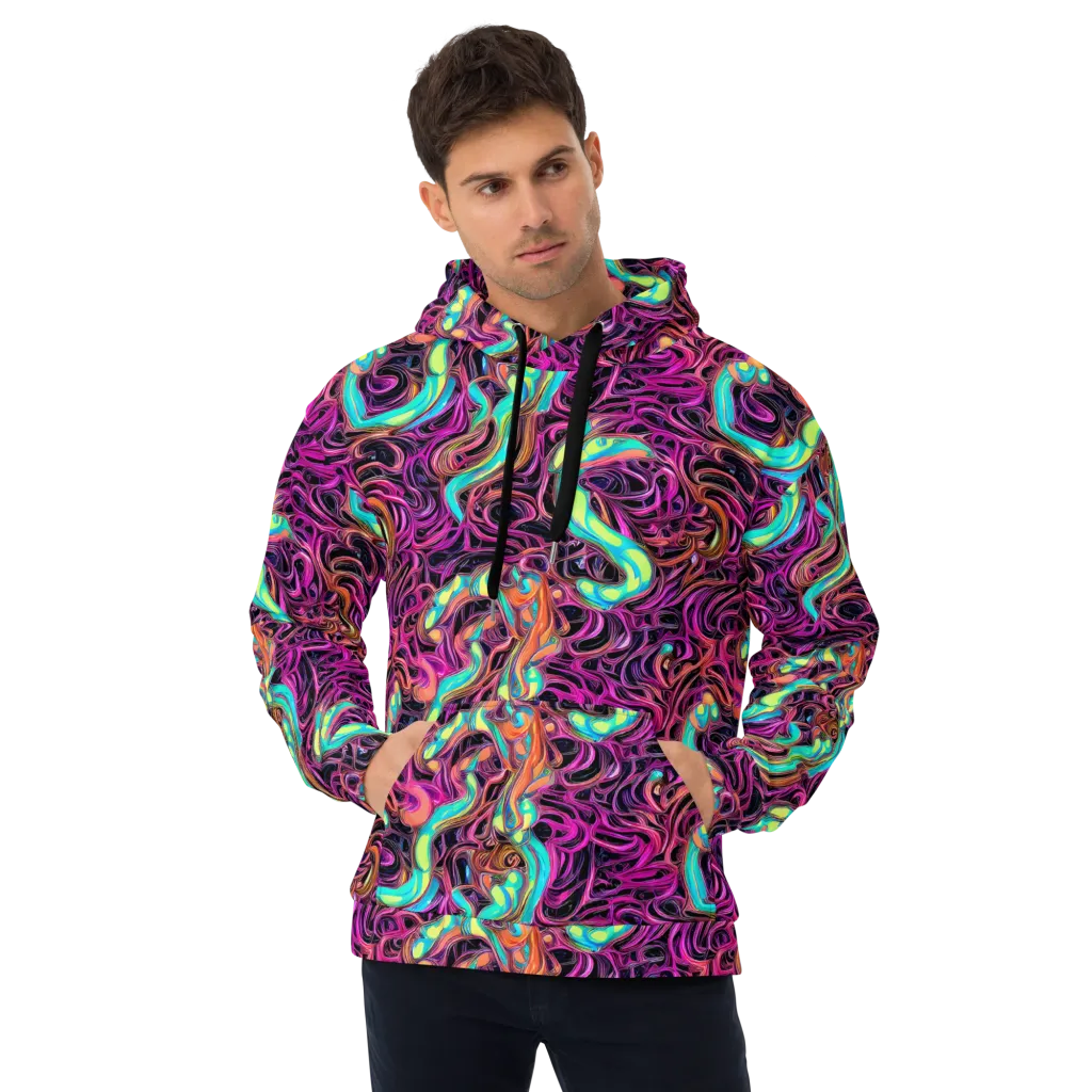 Neon Drizzle on Hoodie — Front