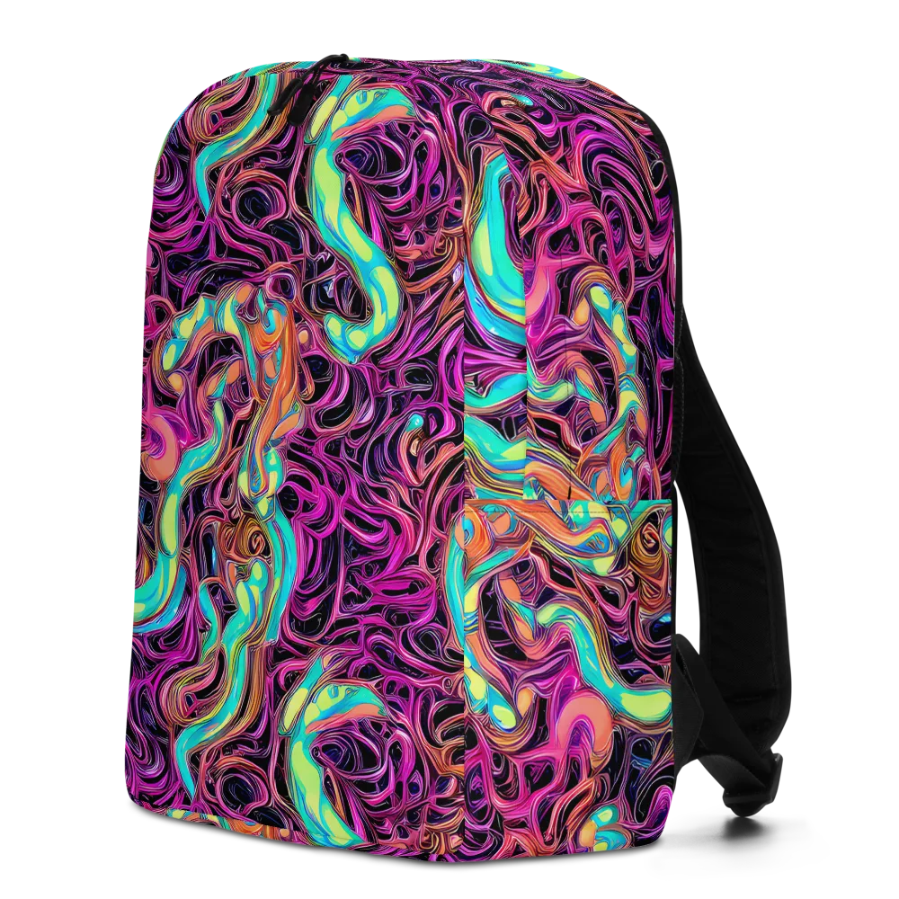 Neon Drizzle on Minimalist Backpack — Left