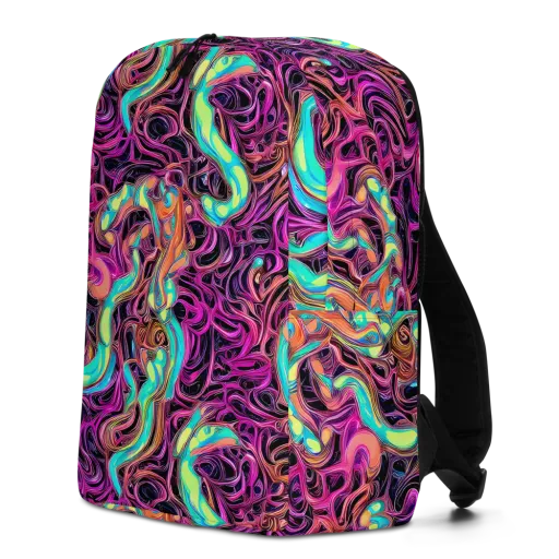 Neon Drizzle on a Minimalist Backpack