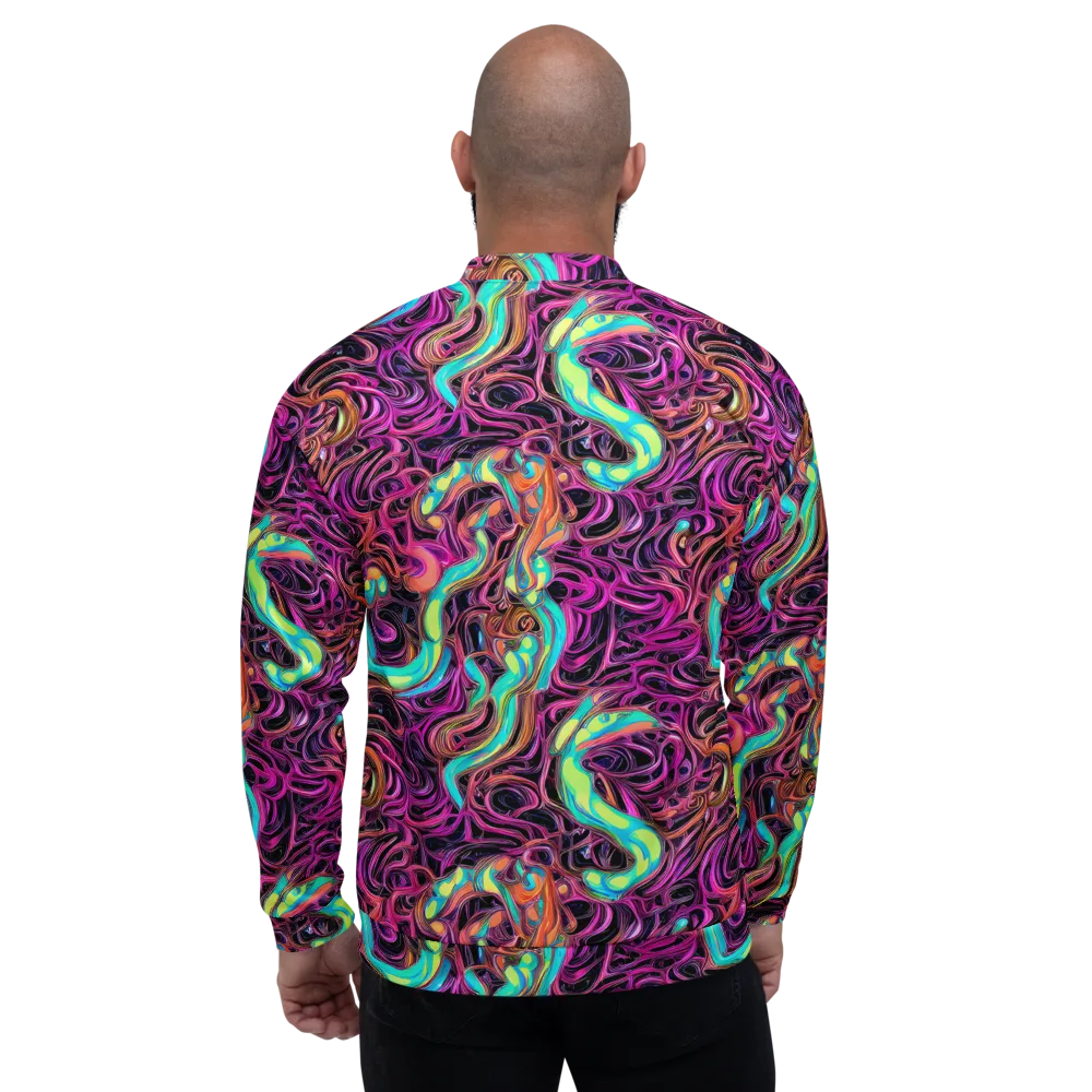 Neon Drizzle on Bomber Jacket — Back