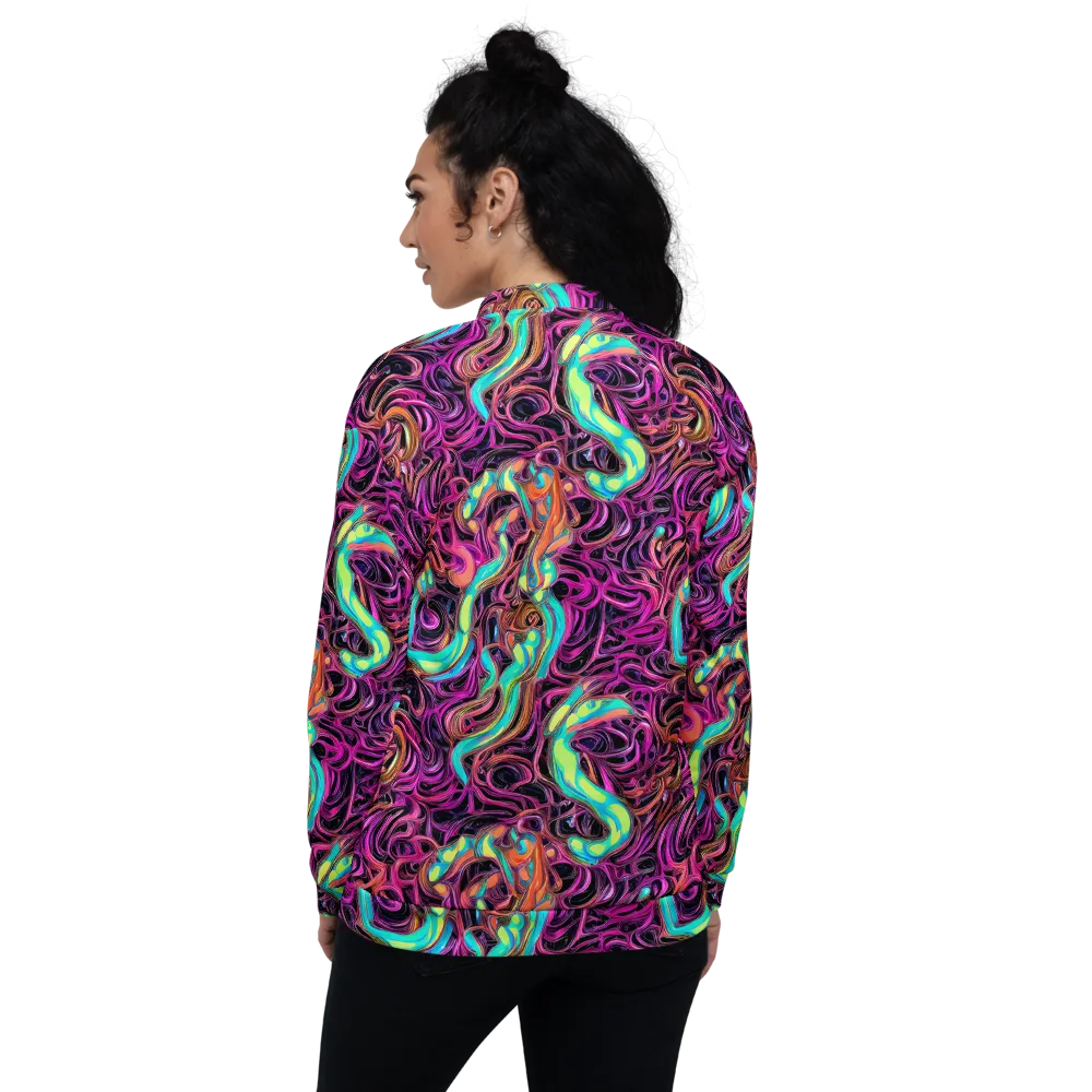 Neon Drizzle on Bomber Jacket — Back
