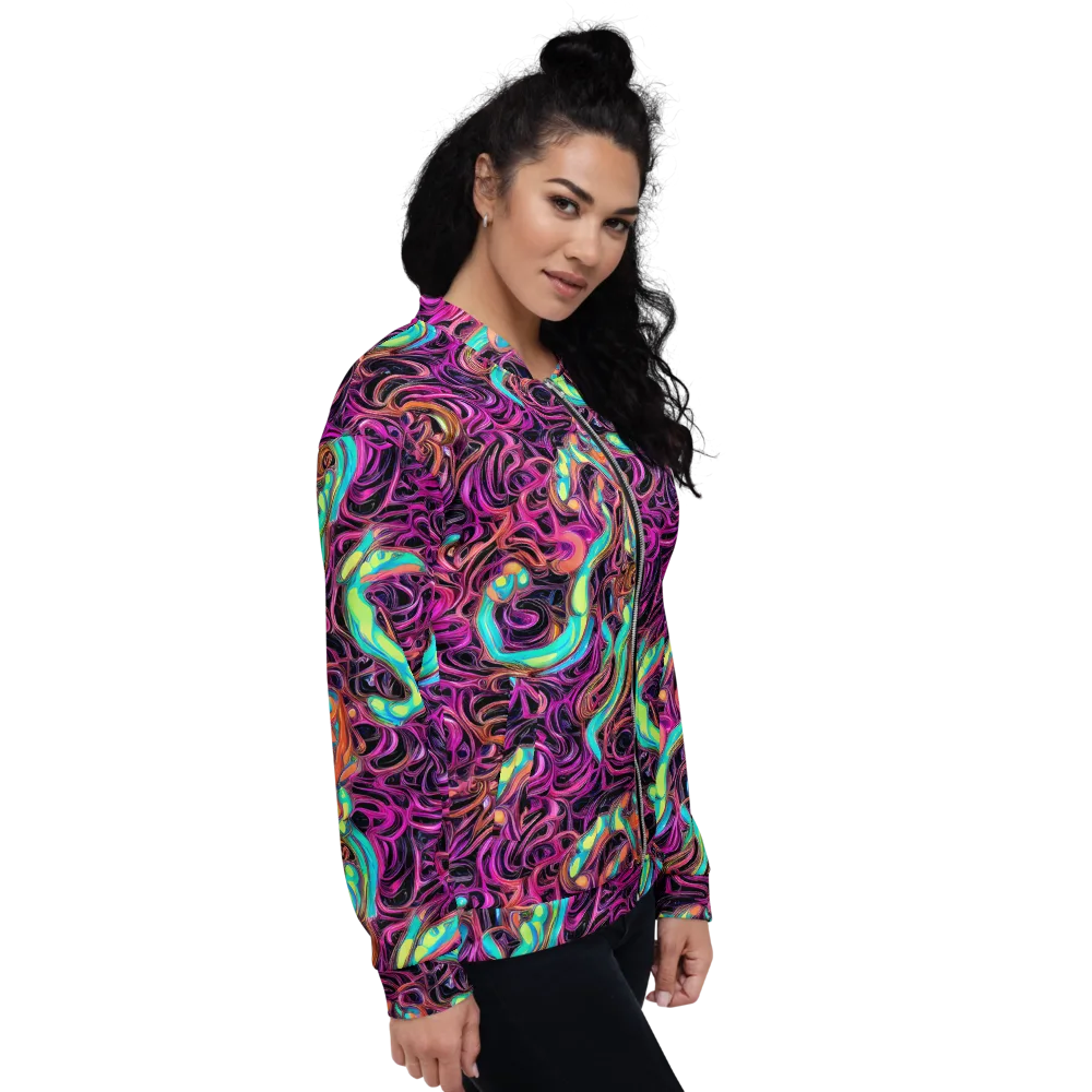 Neon Drizzle on Bomber Jacket — Right