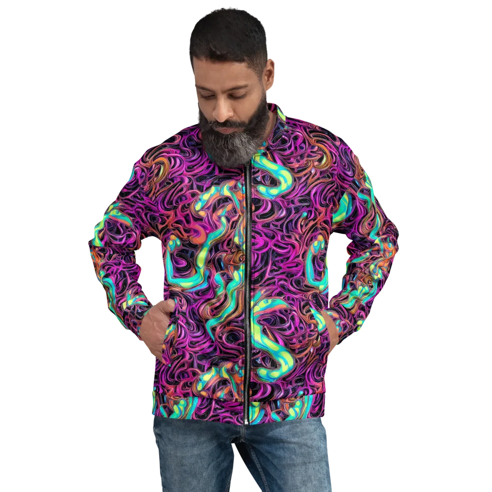 Neon Drizzle on Bomber Jacket — Front