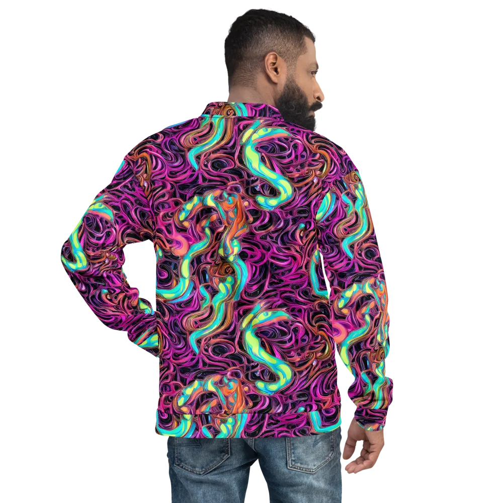 Neon Drizzle on Bomber Jacket — Back