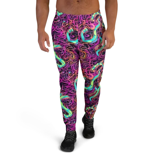 Neon Drizzle on a Men's Joggers