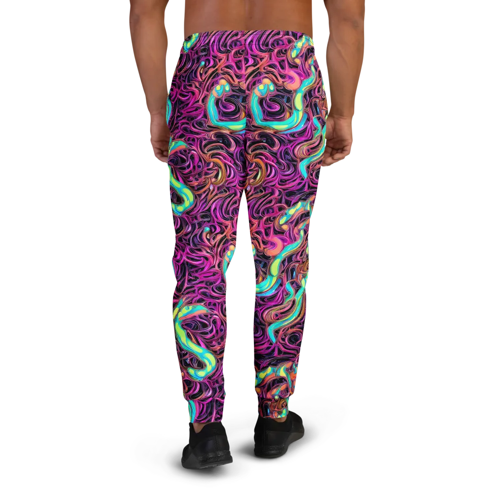 Neon Drizzle on Men's Joggers — Back