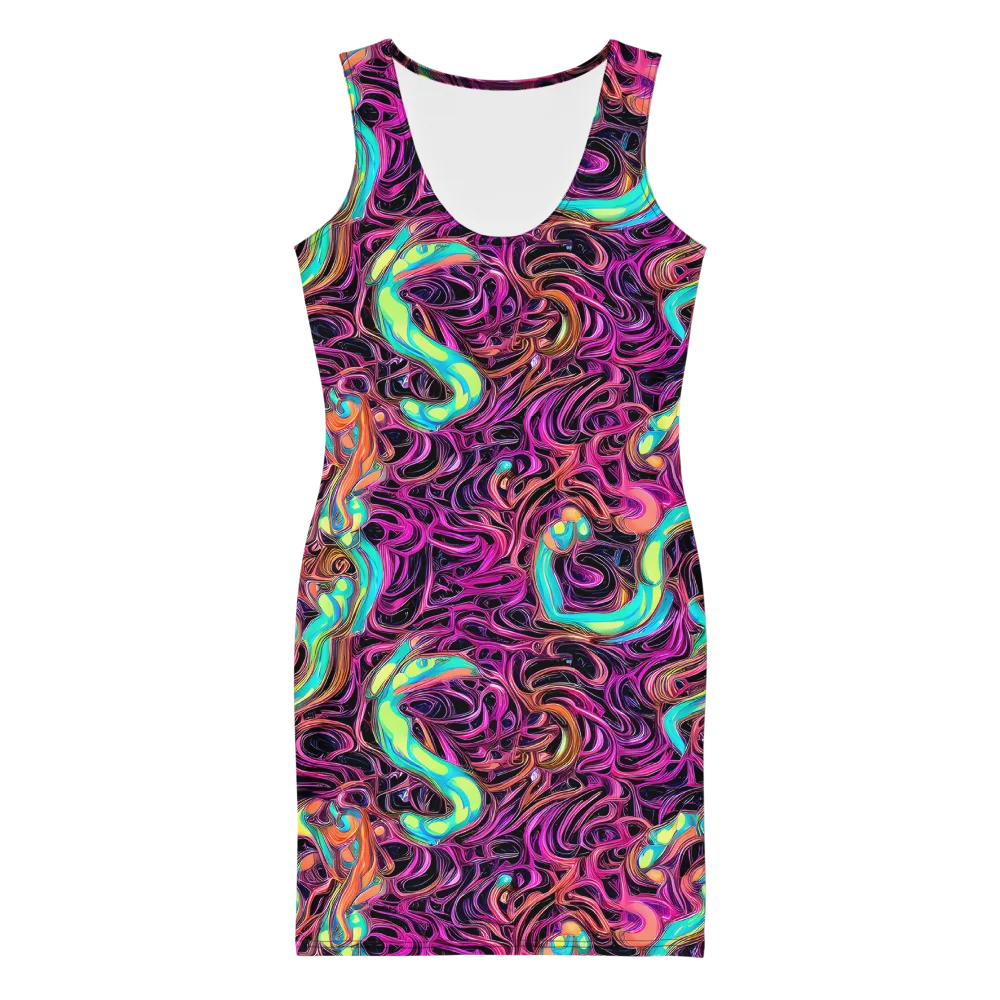 Neon Drizzle on Bodycon Dress — Front
