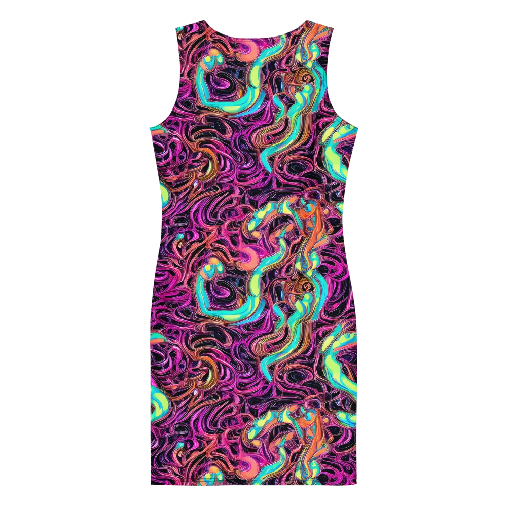 Neon Drizzle on Bodycon Dress — Back