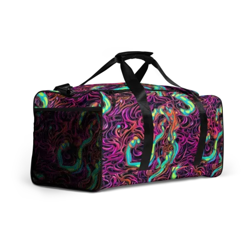 Neon Drizzle on a Duffle Bag