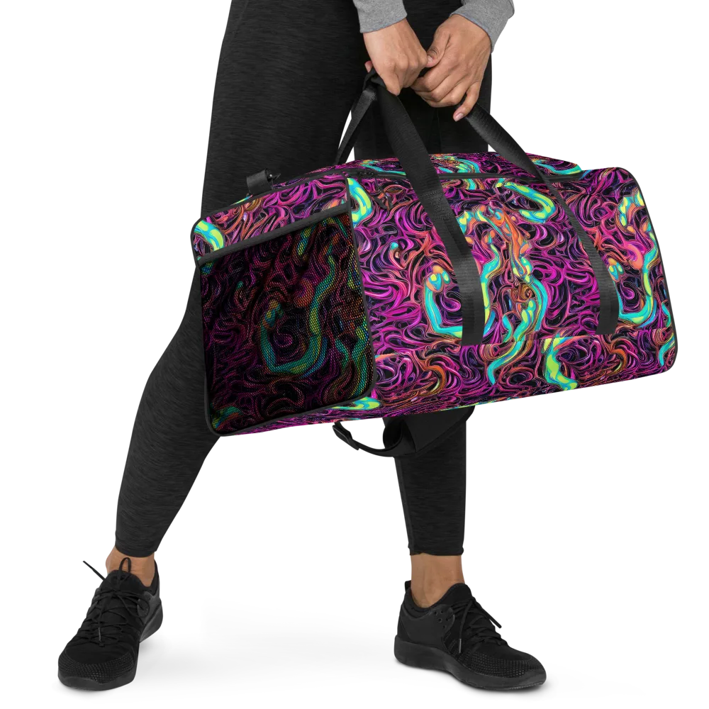 Neon Drizzle on Duffle Bag — Right Front