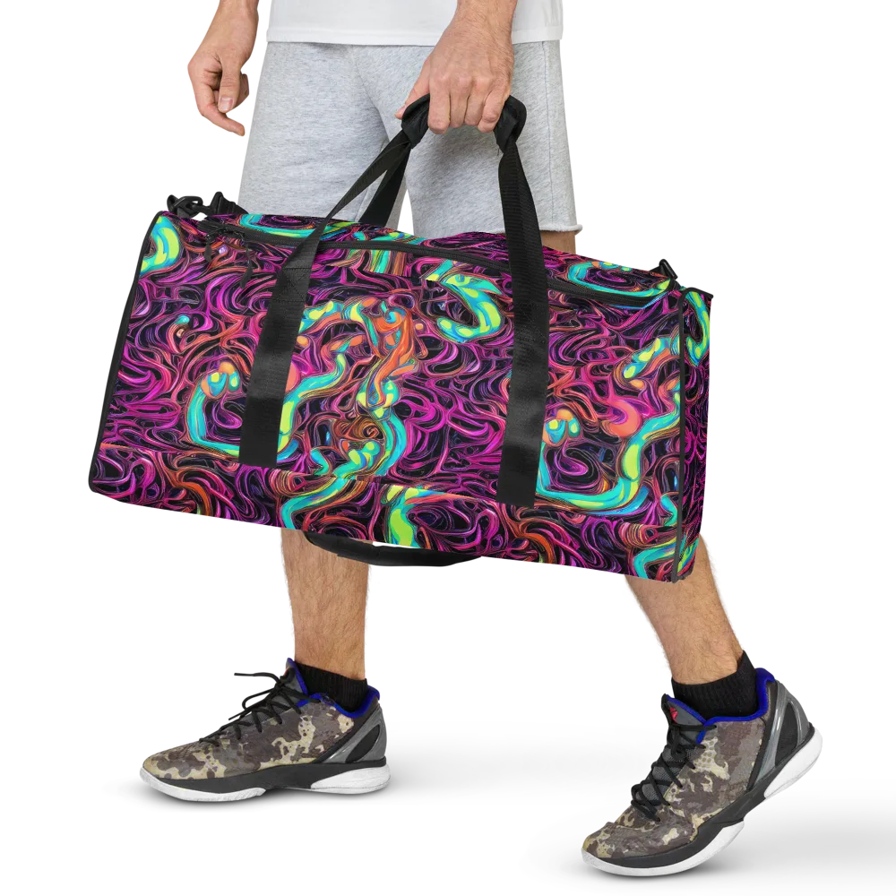 Neon Drizzle on Duffle Bag — Front