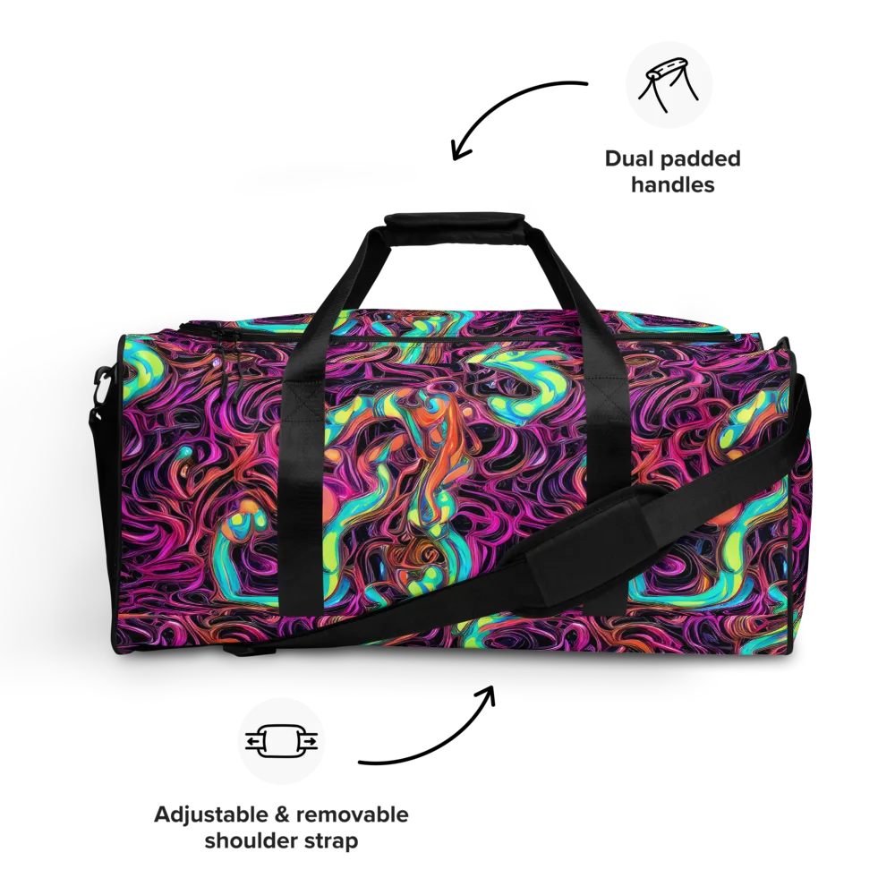 Neon Drizzle on Duffle Bag — Front