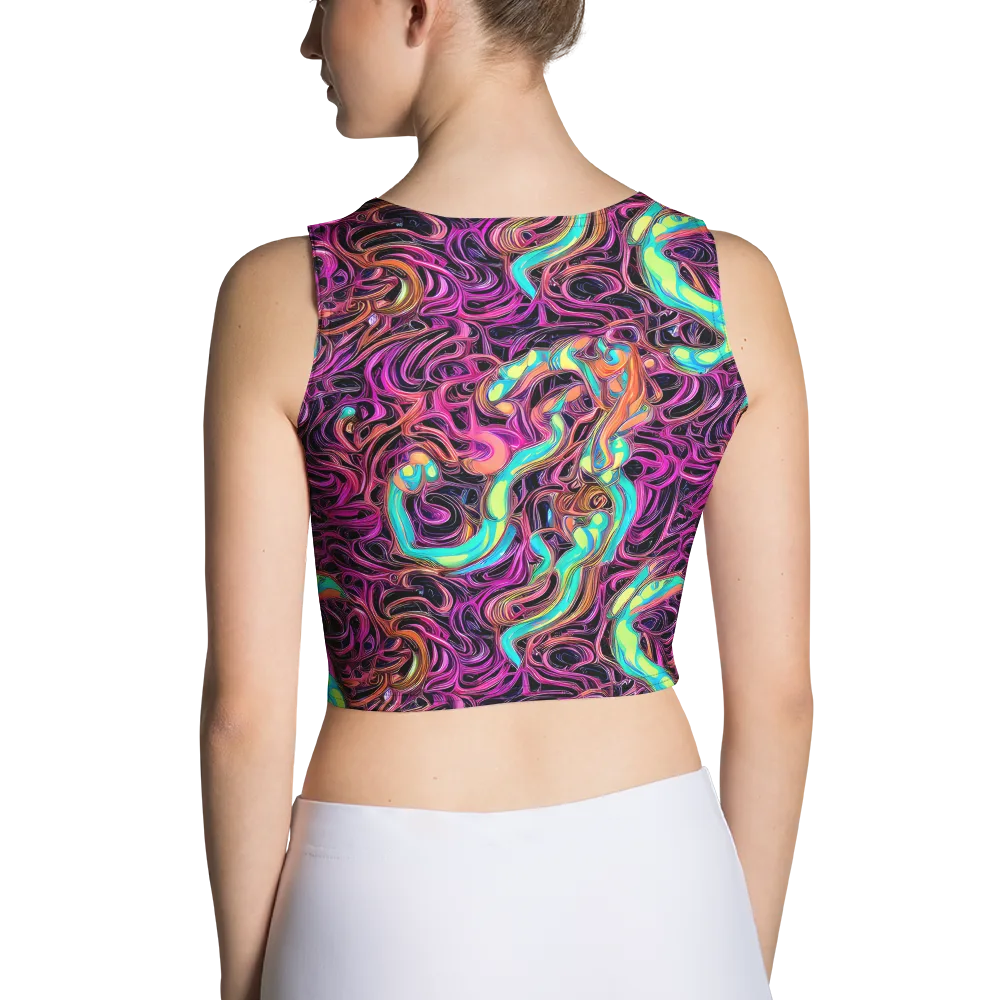 Neon Drizzle on Crop Top — Back