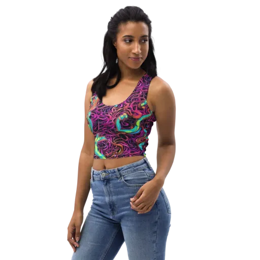 Neon Drizzle on a Crop Top