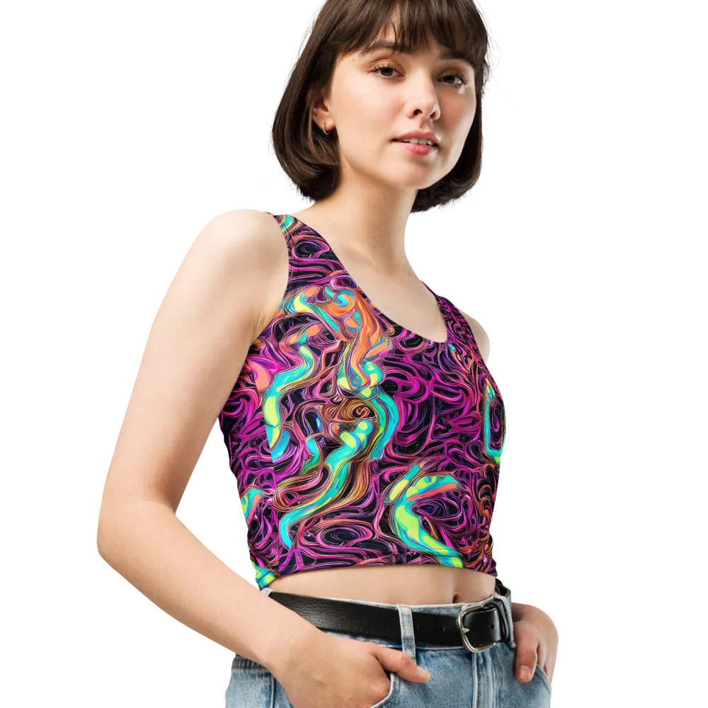 Neon Drizzle on Crop Top — Right Front