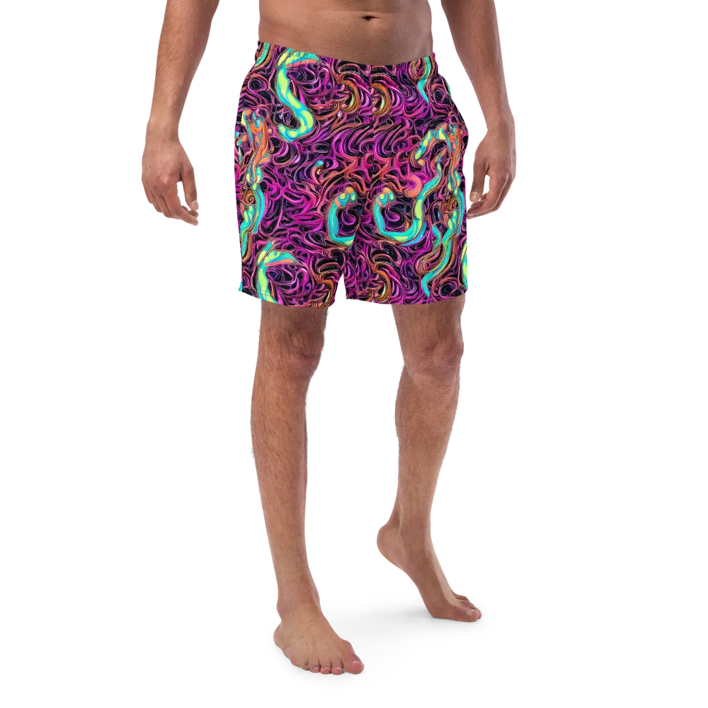 Neon Drizzle on Swim Trunks — Front
