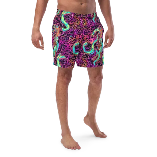 Neon Drizzle on a Swim Trunks