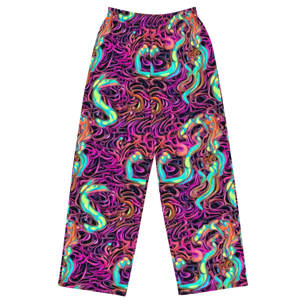 Neon Drizzle on Wide-Leg Pants — Front