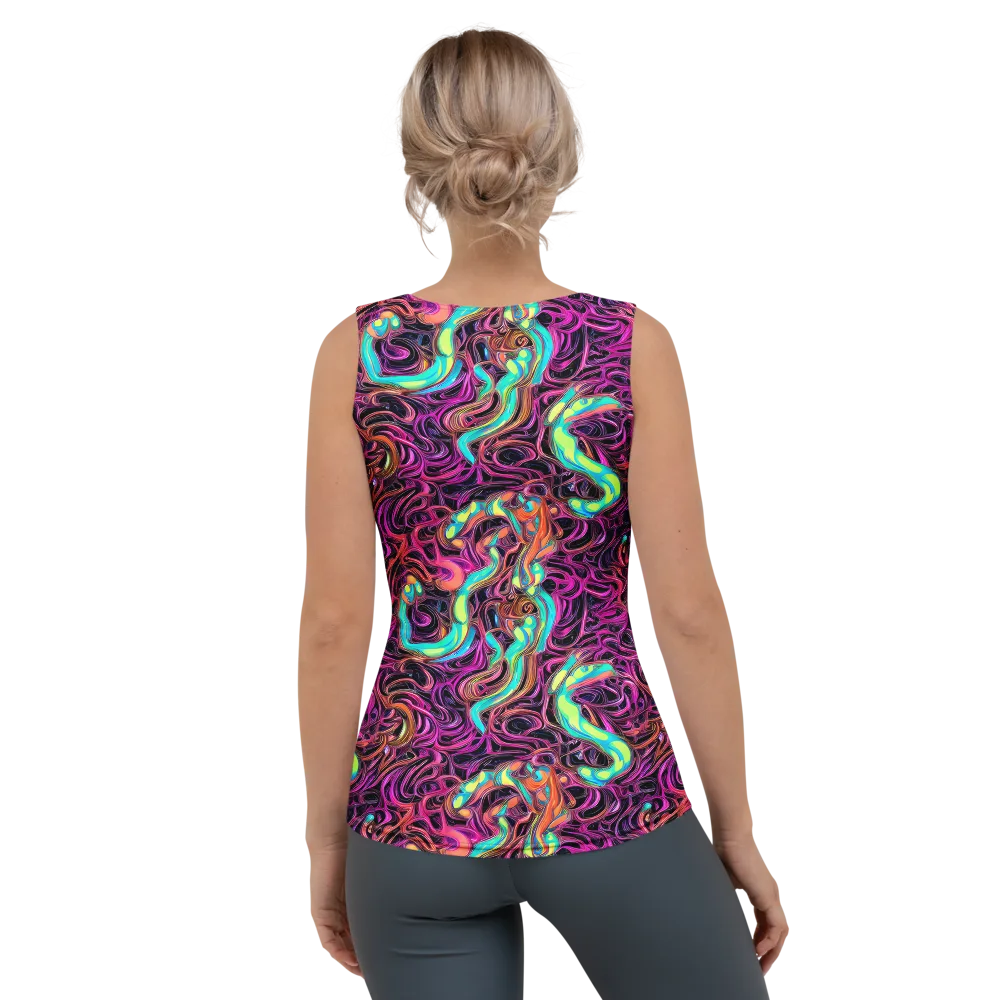 Neon Drizzle on Women's Tank Top — Back