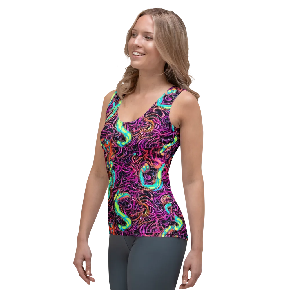 Neon Drizzle on Women's Tank Top — Left Front