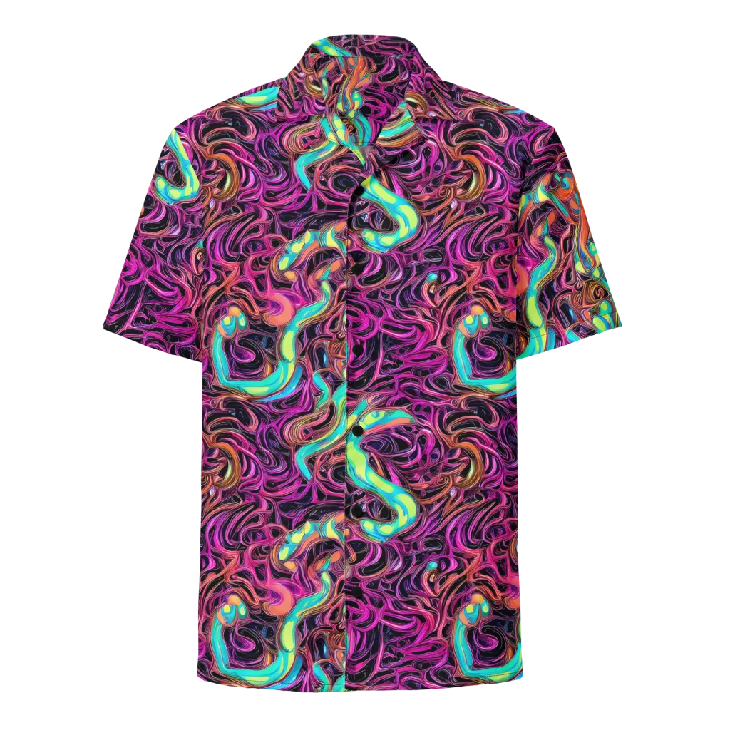 Neon Drizzle on Button Shirt — Front